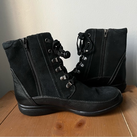 Clarks Women's Kearns Sirena Ankle Boot Black Suede Leather 11 - Picture 7 of 12